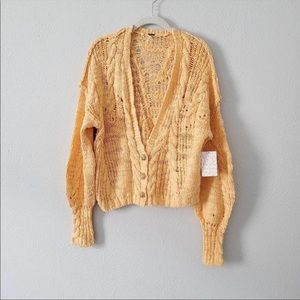 Free People Sandstorm Cardigan in Nectarine